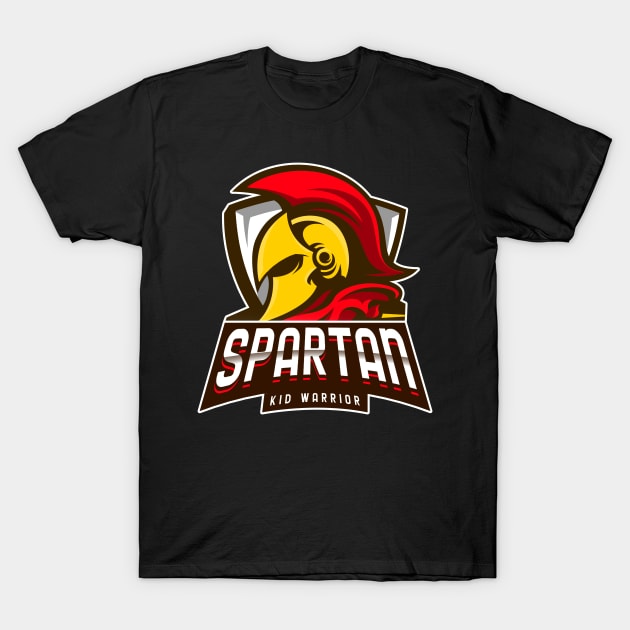 Spartan Kid Warrior T-Shirt by GAMAS Threads